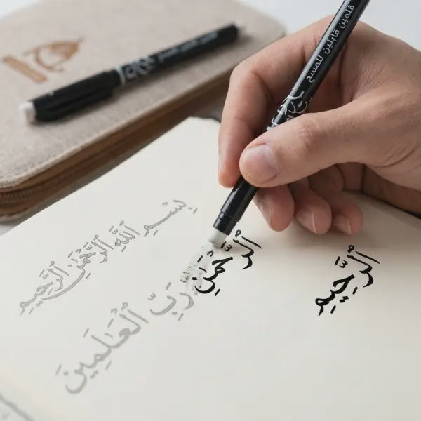 ✓ المصحف المظلل بخط اليد مثالي للكتابة وتعلم نص القرآن